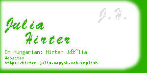 julia hirter business card